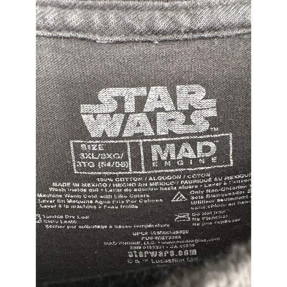 Star Wars Shirt Mens 3XL Black Graphic Tee Mad Engine Luke Darth Vader Colorful - Picture 2 of 5